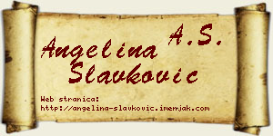 Angelina Slavković vizit kartica